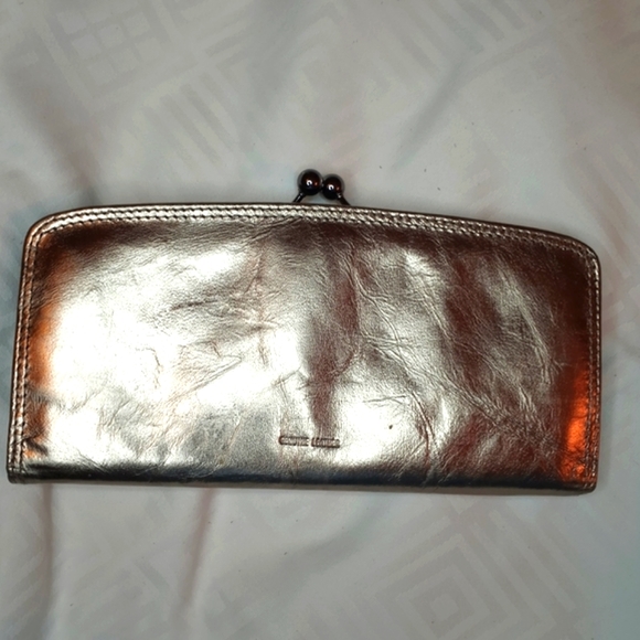 Vintage Leather Clutch Wallet Gold - Picture 9 of 9
